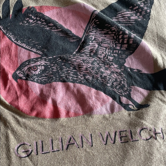 Gillian Welch (David Rawlings) T-Shirt with Raptor Bird Design - Picture 2 of 5